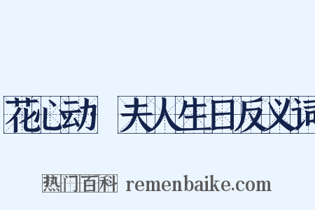 花心动·夫人生日反义词是什么意思的图片